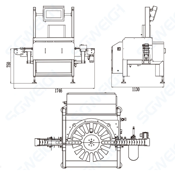 High-Accuracy Pharma Eye Drop Containers Rotary Checkweigher for Bottles/Vials