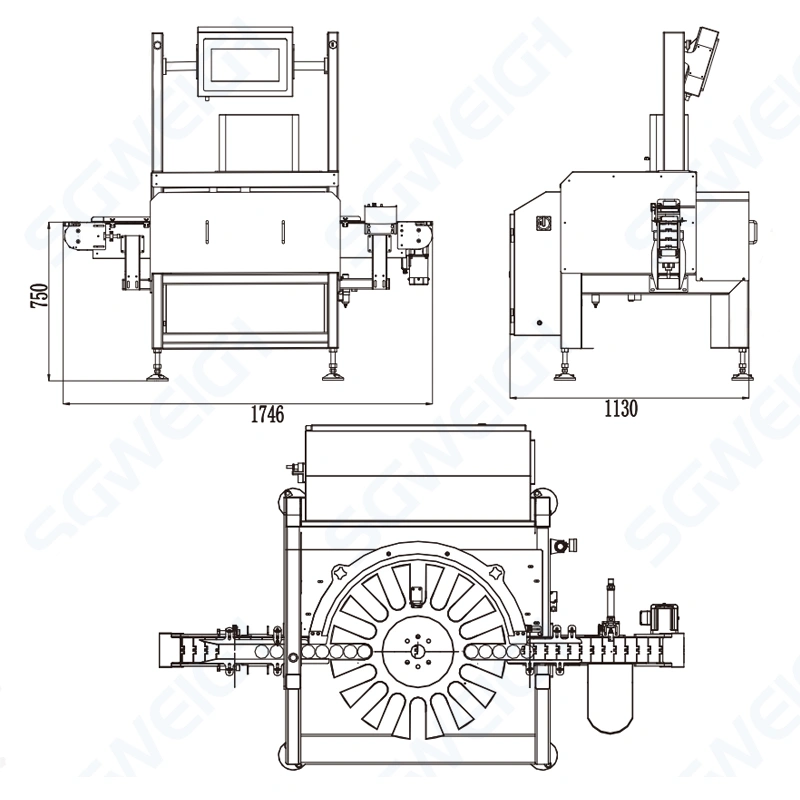 High-Accuracy Pharma Eye Drop Containers Rotary Checkweigher for Bottles/Vials