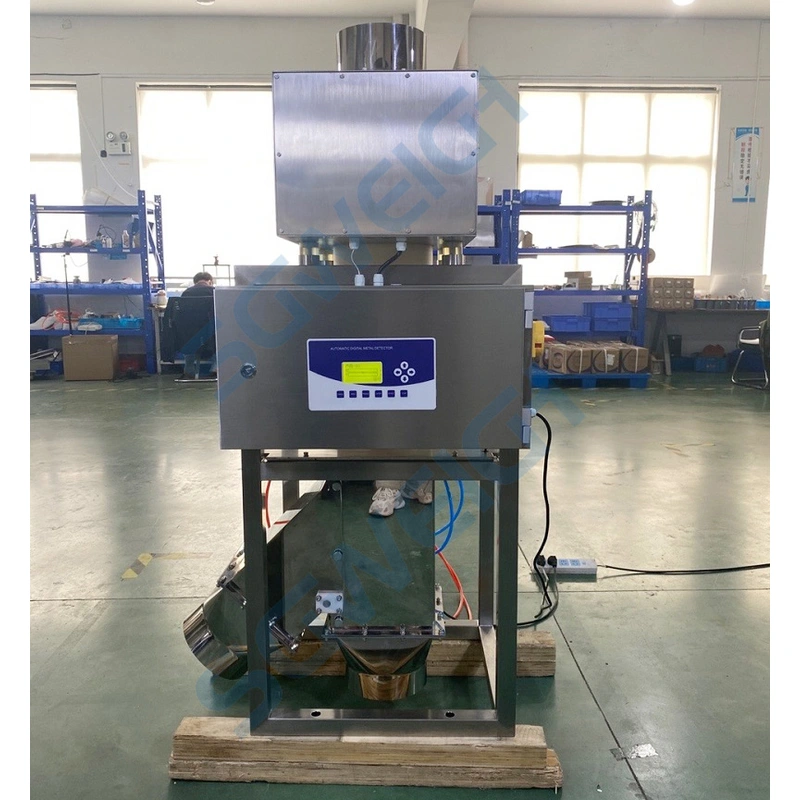 Gravity Throat Metal Detectors for Food & Powder Vertical Fall Metal Detection Machine