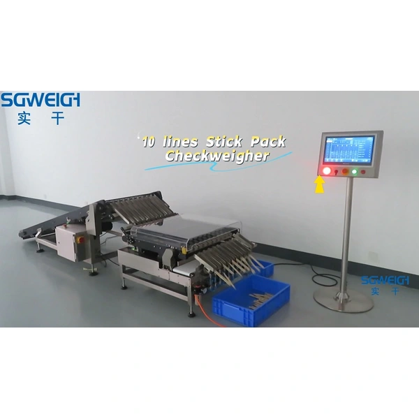2-8 Channel Inline Automatic Weighing Machine Multilane Conveyor Checkweigher for Sticks