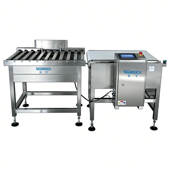 High Capacity Automatic Heavy Boxes Checkweigher for 25kg to 50kg Chemical Bags with Pusher Rejector