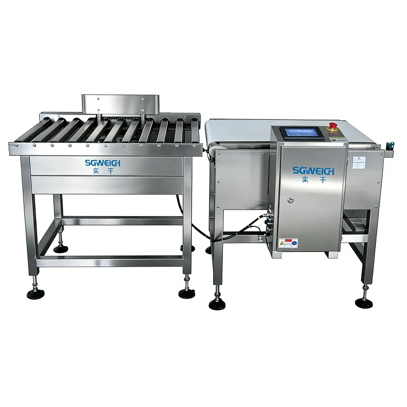 High Capacity Automatic Heavy Boxes Checkweigher for 25kg to 50kg Chemical Bags with Pusher Rejector