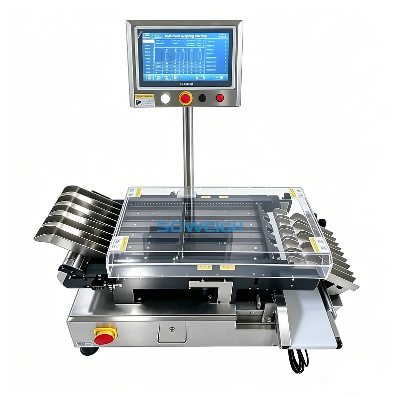 High Precision 5 Lane In-motion Checkweigher for Mass Production Integrated with Pharma Packaging Line