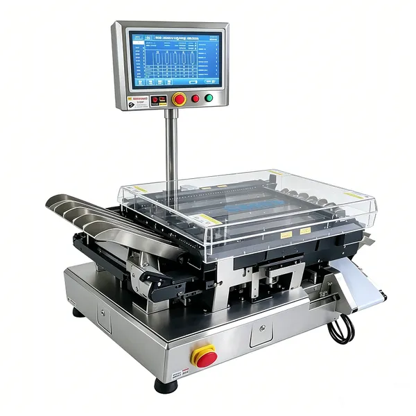 High Precision 5 Lane In-motion Checkweigher for Mass Production Integrated with Pharma Packaging Line