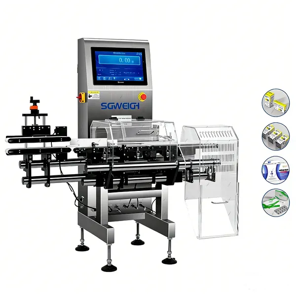 High Speed Online 5-50g Box Weight Checkers Conveyor Checkweigher for Pharmaceutical