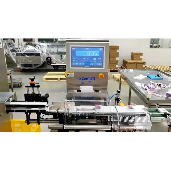 High Speed Online 5-50g Box Weight Checkers Conveyor Checkweigher for Pharmaceutical