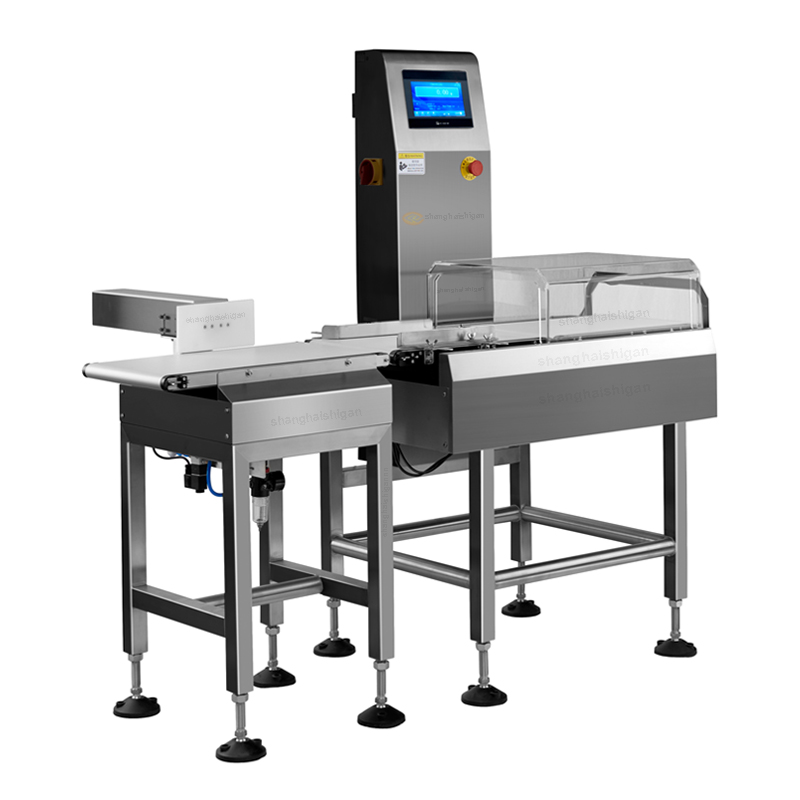 Pharmaceutical checkweigher with high-efficiency and unqualified rejection function for small bottles of medicine particles