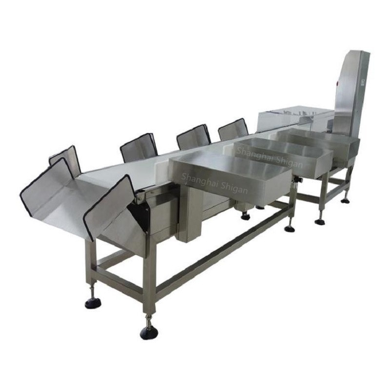 Multi-level Sorting Checkweigher for automatic weighing and sorting of frozen meat products