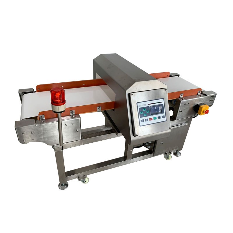 Automatic assembly line stainless steel belt type food metal detector