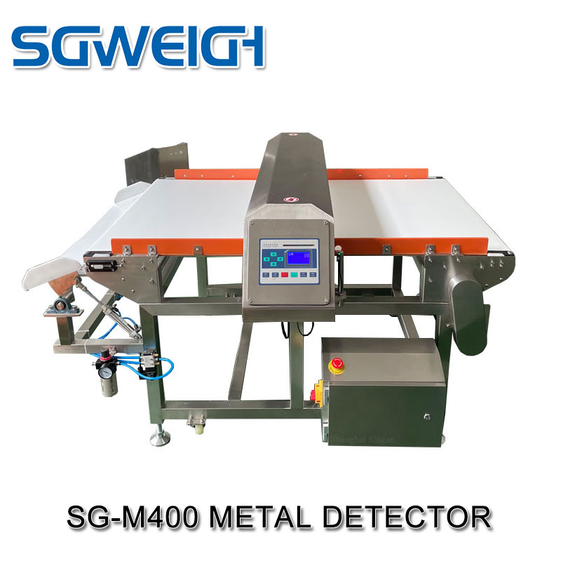 SG-M400 Automatic Conveyor Candy Plastic Jar Metal Detector Machine with Reject System
