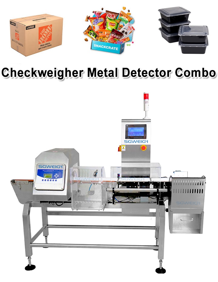 integrated checkweigher and metal detector system