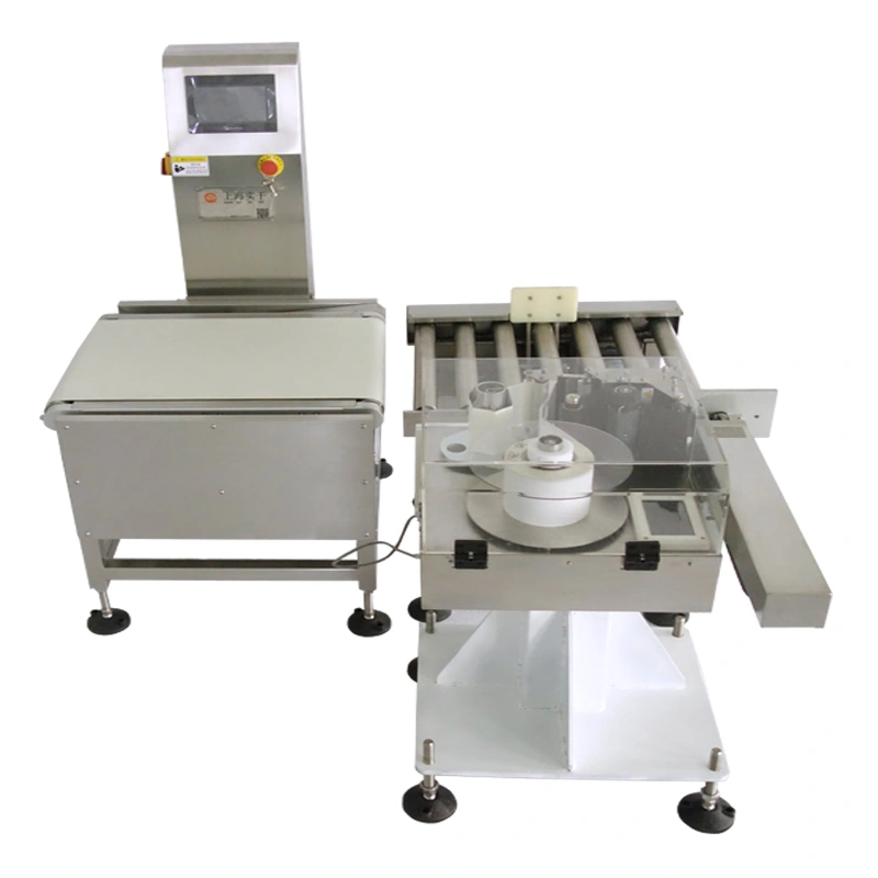 Intelligent Automatic Bag/Cable Roll/Fresh Food Check Weigher And Labeling Machine Combo