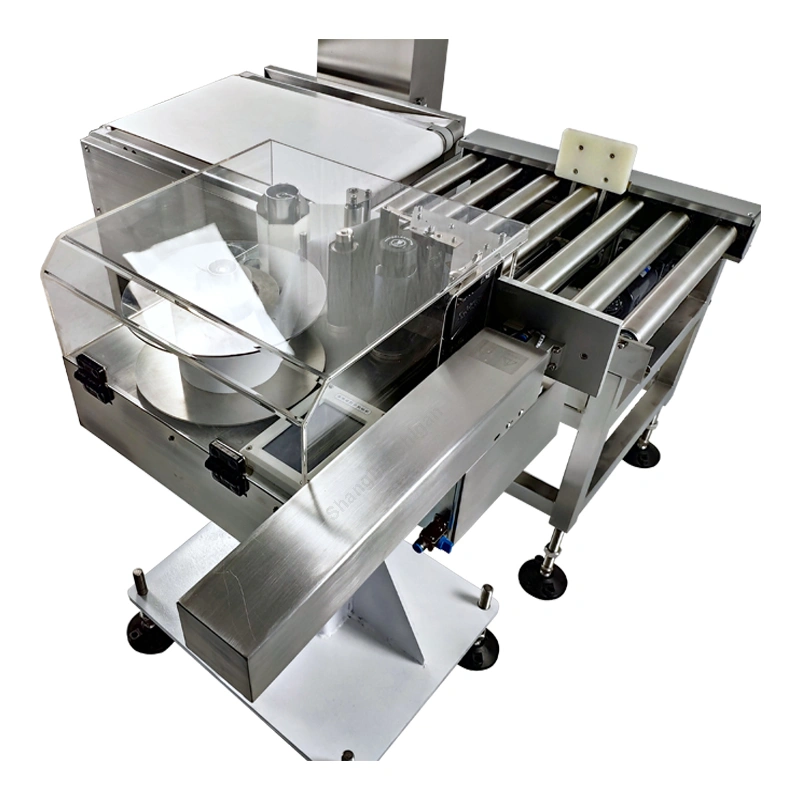 Intelligent Automatic Bag/Cable Roll/Fresh Food Check Weigher And Labeling Machine Combo