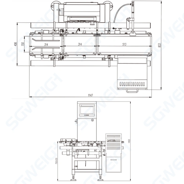 Online Conveyor Waterproof Check Weigher Scale Self-set Intelligent Weight Checking Machine