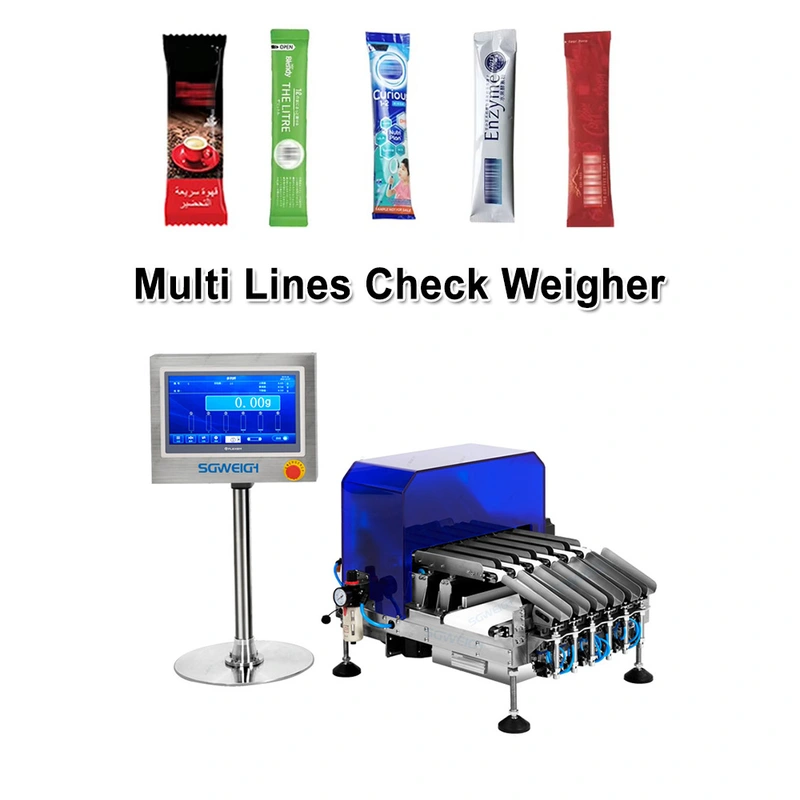 Highest Precision Inline Small Stick Packs Multi line Checkweigher Scales