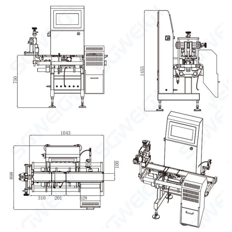 SG-100HH High Speed In-motion Bottle Check Weigher With Rejector