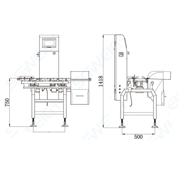 Food Industry Professional Customized Dynamic Checkweigher for Precision Weighing