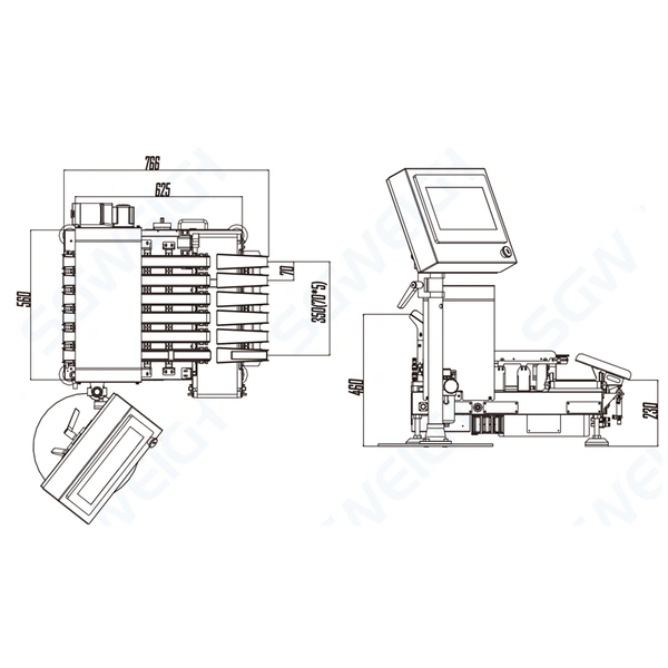 Multi-Row Online Check Weigher Multi-Conveyor Line Small Pouch/Box Weight Checker