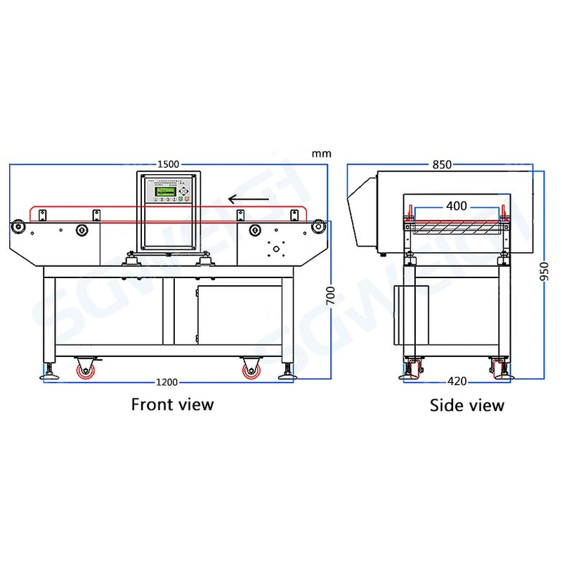 High Accuracy Food Metal Detector for Biscuit Bakery Industry