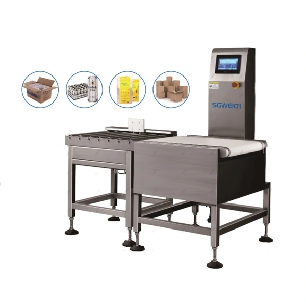 20KG Online Weight Measure Machine Food Stainless Steel Roller Conveyor Checkweigher