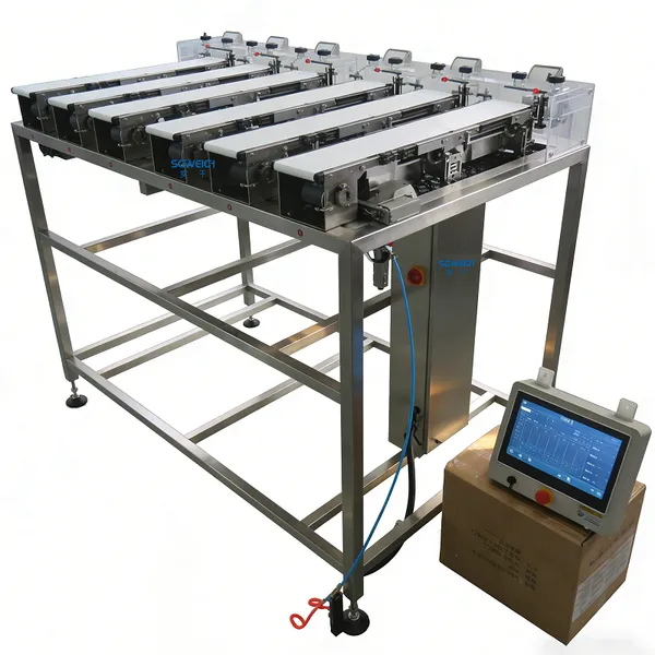 6-Lane Stick Pack Industrial Checkweigher for High-Speed Multilane Packaging