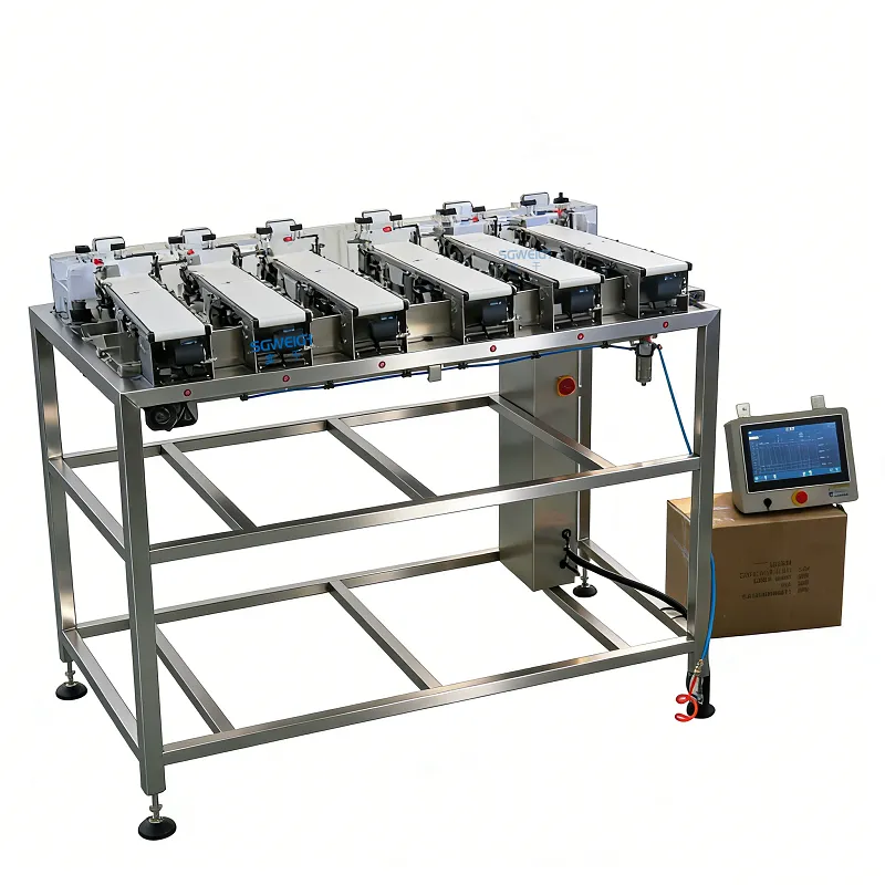 6-Lane Stick Pack Industrial Checkweigher for High-Speed Multilane Packaging