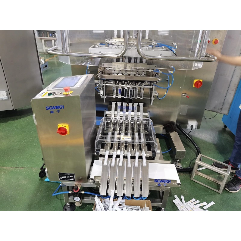Sachets Multi-lane Checkweigher Built-in Weighing System OEM/ODM 6-line Sticks Check Weighers