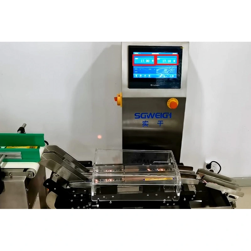 High Speed Dual-lane Checkweigher Small Package 2 Lines Conveyor Belt Scale