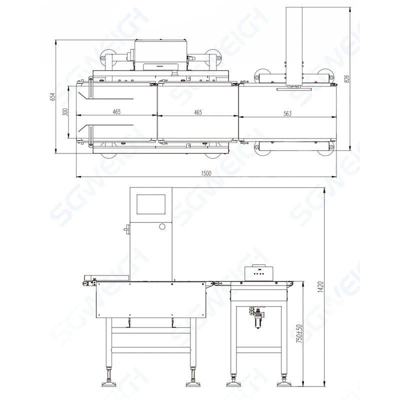 High Accuracy Food Processing Check Weigher With High Hygiene Standards