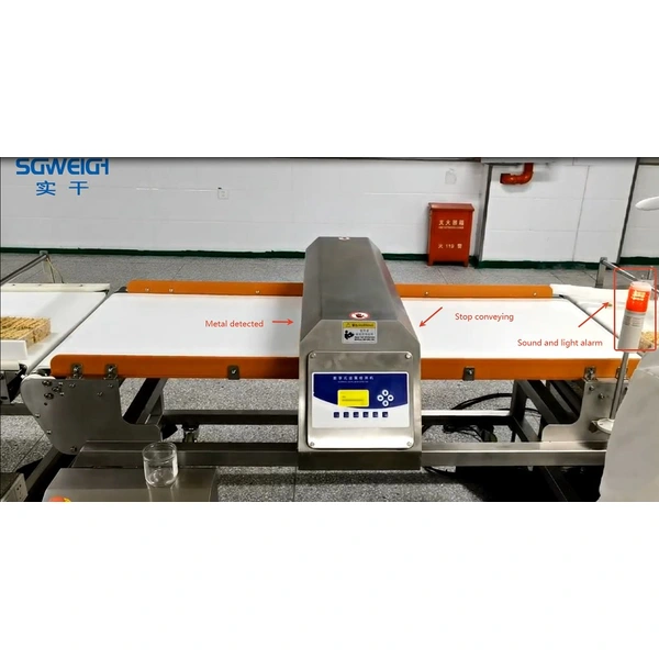 Assembly Line Semi-Finished Product Conveyor Belt Automatic Food Metal Detector Machine