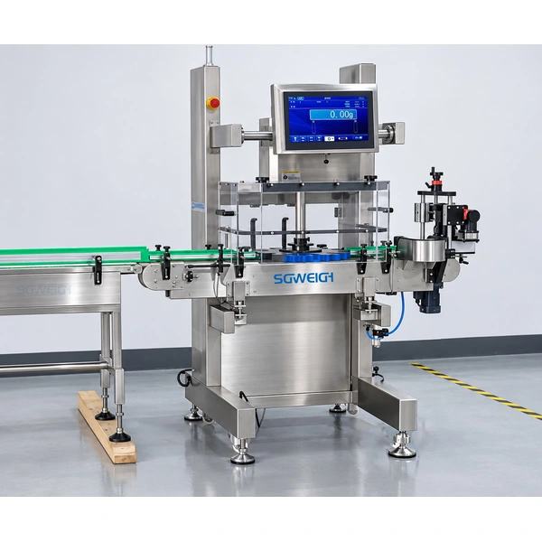 High-Speed Inline Rotary Checkweigher for Small Diameter Bottles  - Vials/Ampoules/Eye Drops