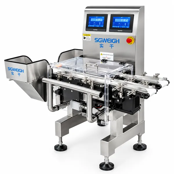 High Speed Dual-lane Stick Packs Checkweigher Small Package 2 Lines Conveyor Belt Scale