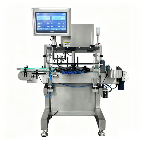 Automatic Bottle Aerosol Rotary Checkweigher for Cosmetic/Pharma Bottle with Rejection System