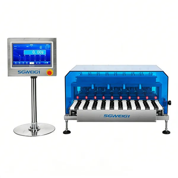 Ketchup Packets High-Speed 10-Lane Check Weigher Automatic Reject Conveyor Weight Checker