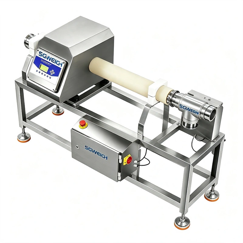 SG-ML80 Liquid Paste Juice Pipeline Metal Detector with Auto Rejection for Food Industry