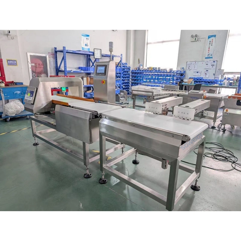Industrial Combination Checkweigher and Metal Detector System with Dual Reject Systems