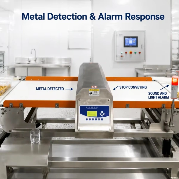 Frozen Food Online Metal Detector High Sensitivity Metal Detection Machine