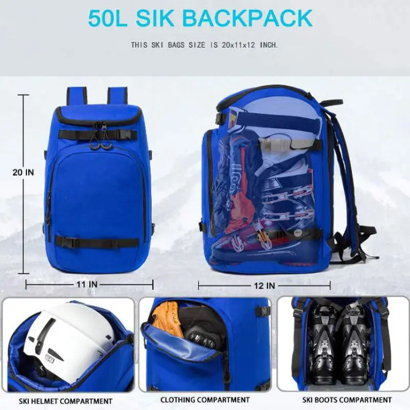 Waterproof large capacity skiing bag