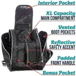 Waterproof large capacity skiing bag