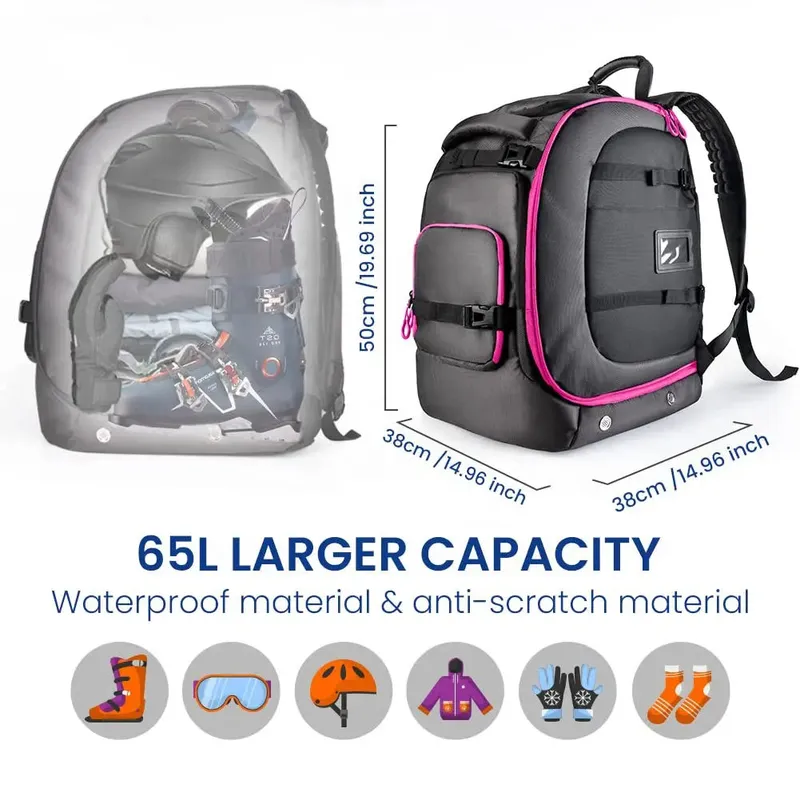 Waterproof large capacity skiing bag