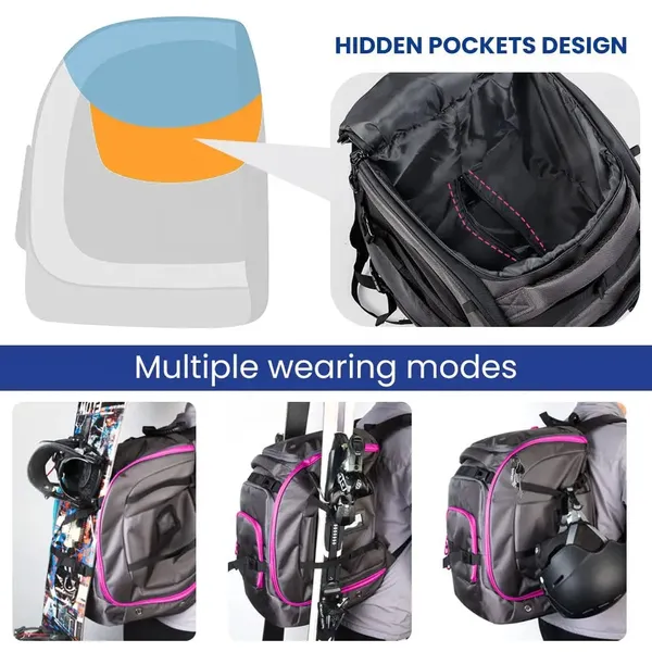 Waterproof large capacity skiing bag