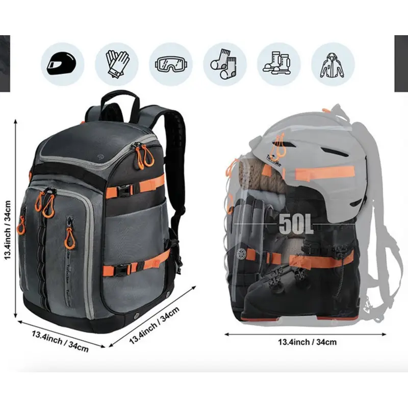 Waterproof large capacity skiing bag