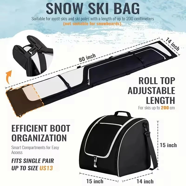 Waterproof large capacity skiing bag