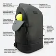 Large Capacity Pickleball Bag Waterproof Lightweight Shoulder Bag for Paddles Balls Accessories