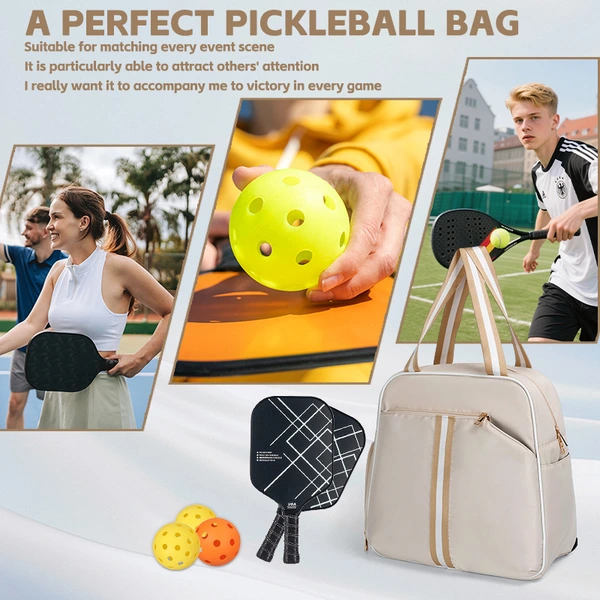 Durable Pickleball Backpack Adjustable Strap Breathable Sports Bag for Men Women Outdoor Game
