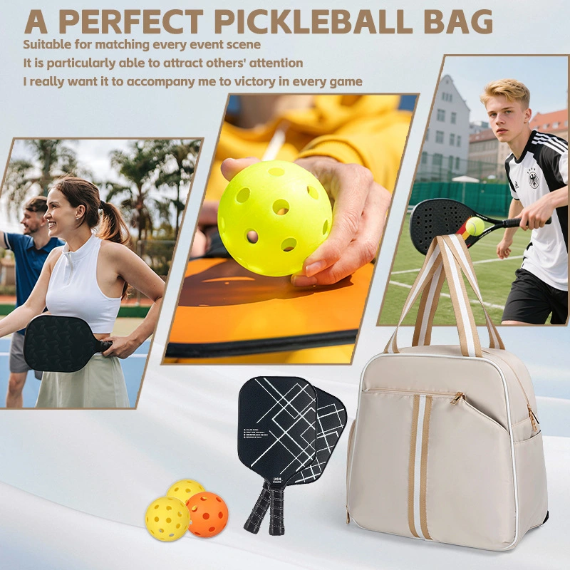 Durable Pickleball Backpack Adjustable Strap Breathable Sports Bag for Men Women Outdoor Game