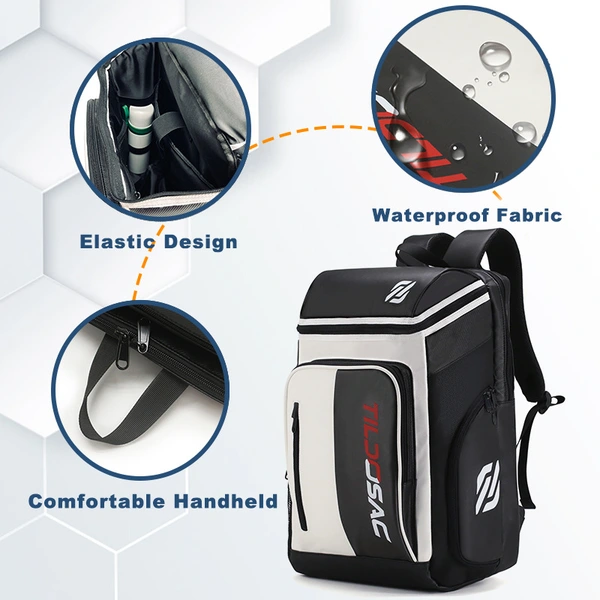 Padel Bag with Shoe Compartment Breathable Waterproof Travel Bag for Court Sports