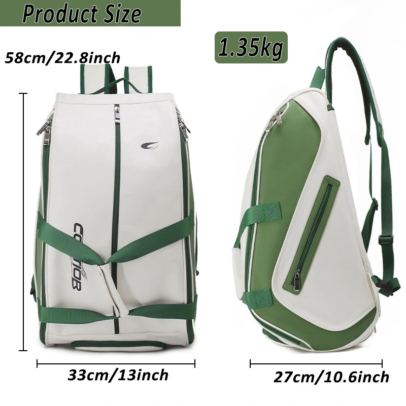 Padel Bag with Shoe Compartment Breathable Waterproof Travel Bag for Court Sports