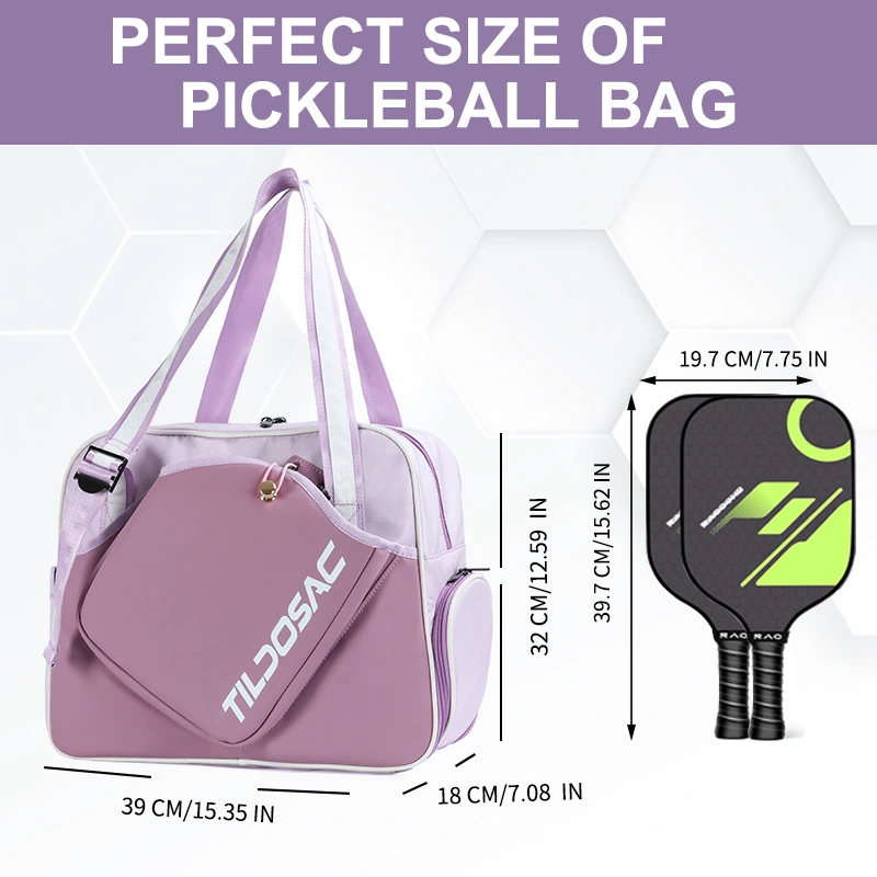 Padel Bag with Shoe Compartment Breathable Waterproof Travel Bag for Court Sports