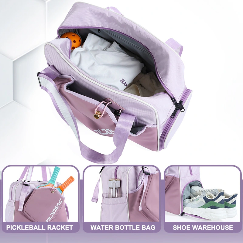 Padel Bag with Shoe Compartment Breathable Waterproof Travel Bag for Court Sports